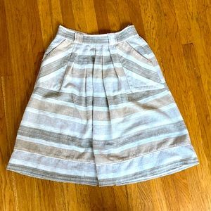 Vintage earth tones pleated skirt waist 29